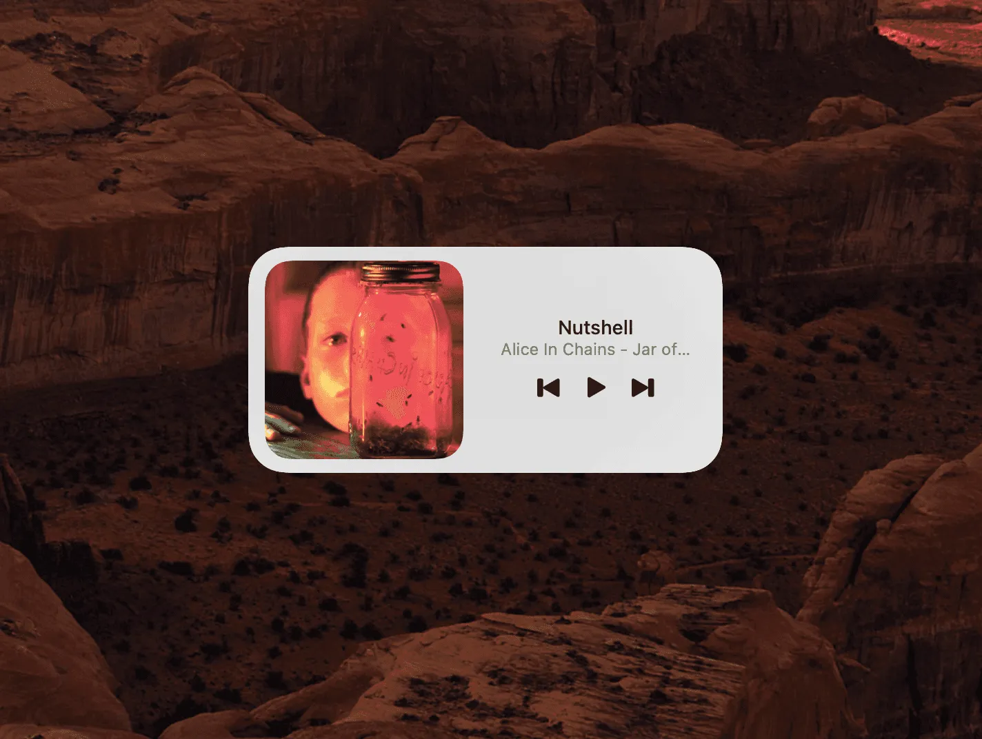 A medium MBC Widget on the macOS desktop