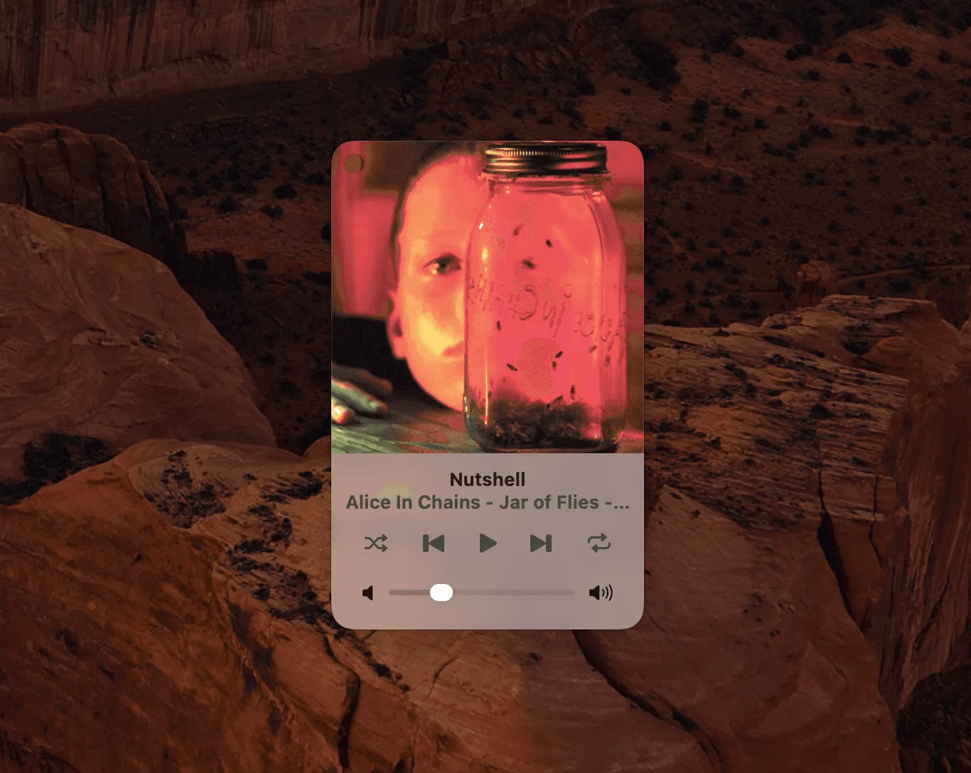The floating Mini Player on a Mac desktop
